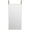 vidaXL Specchio da Porta Oro 40x80 cm in Vetro e Alluminio