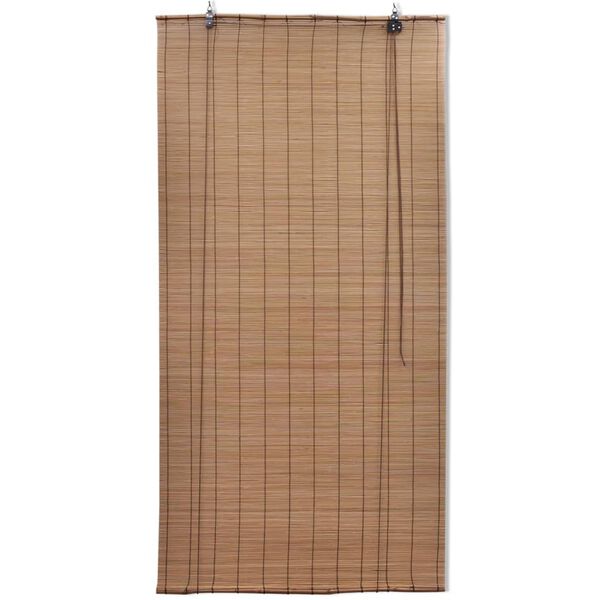 vidaXL Tenda Avvolgibile in Bambù 140x220 cm Marrone