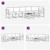 vidaXL Set di divani da esterno 7 pcs Grigio Naturale e Chiaro