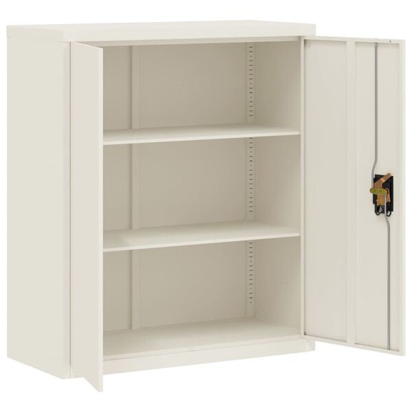 vidaXL Armadio Classificatore Bianco 90x40x105 cm in Acciaio