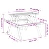 vidaXL Tavolo da Picnic per 4 Bambini con Foro Ombrellone Legno Abete