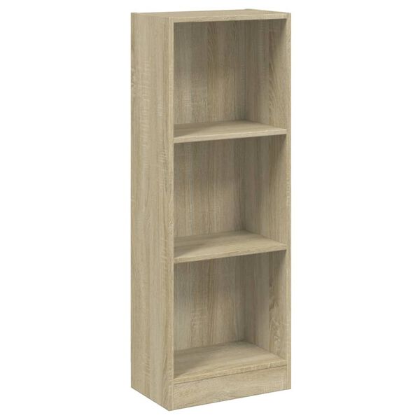 vidaXL Libreria 3 Ripiani Rovere Sonoma 40x24x109 cm Legno Multistrato