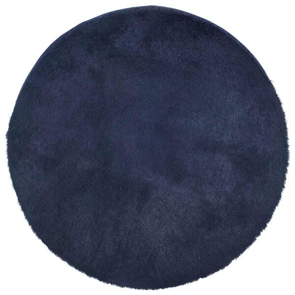 vidaXL Tappeto Shaggy a Pelo Lungo NAVARRA Blu Marino 100x100 cm