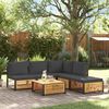 vidaXL Set Divano da Giardino 6 pz con Cuscini in Massello di Acacia