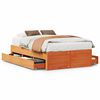 vidaXL Giroletto senza Materasso con Cassetti Marrone Cera 120x190 cm