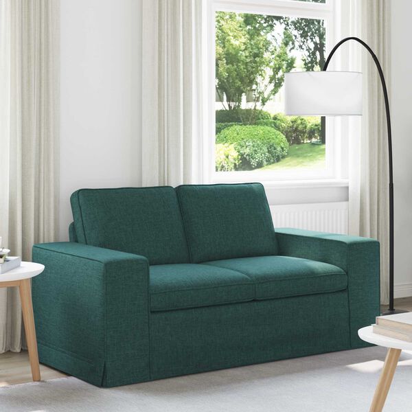 vidaXL Divano Verde Scuro 162 x 80 x 82 cm Tessuto
