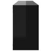 vidaXL Mensole Parete a Cubo 4pz Nero Lucido 80x15x26,5cm Multistrato