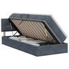 vidaXL Letto con Contenitore Grigio Scuro 90 x 190 cm Velluto