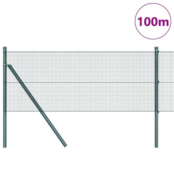 vidaXL Palo della recinzione Verde 100 x 0,6 m (rete 12 x 12 mm)