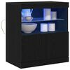 vidaXL Madia LED Nero 60,5 x 37 x 67 cm Legno multistrato