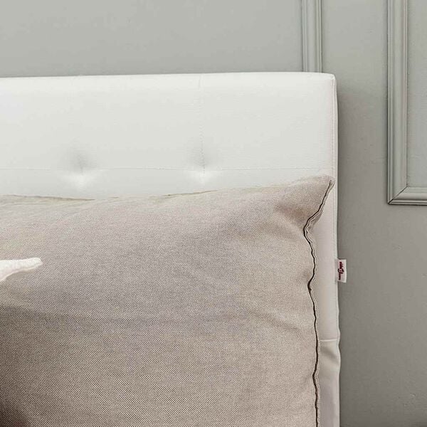 vidaXL Giroletto con Contenitore Idraulico Bianco Similpelle 180x200cm