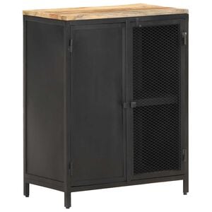 vidaXL Credenza 60x35x78 cm in Legno Massello di Mango Grezzo