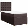 vidaXL Giroletto a Molle con Materasso Marrone Scuro 100x200cm Tessuto