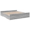 vidaXL Giroletto Cassetti Grigio Sonoma 200x200 cm Legno Multistrato