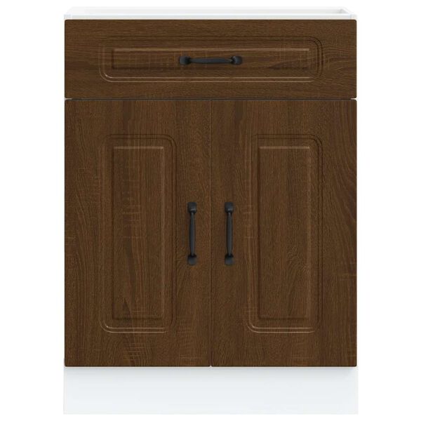 vidaXL Base da Cucina Kalmar Rovere Marrone in Legno Multistrato
