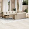 vidaXL Set Divani da Giardino 11 pz con Cuscini Beige in Polyrattan