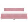 vidaXL Letto a molle con materasso Rosa 200 x 180 cm Velluto