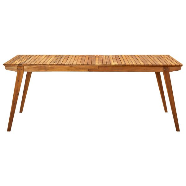 vidaXL Set da pranzo da giardino 7 pz 201,5x100 cm in legno massello di acacia