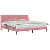 vidaXL Struttura del letto con testiera Rosa 200 x 200 cm Velluto