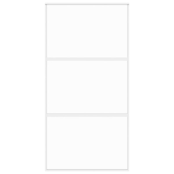 vidaXL Porta Scorrevole Bianca 102,5x205cm Vetro Temperato e Alluminio