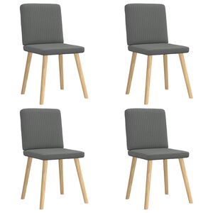 vidaXL Sedie da Pranzo 4 pz Grigio Scuro in Tessuto