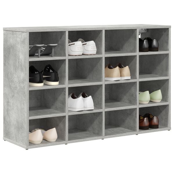 vidaXL Mobile per scarpe Grigio cemento 103 x 30 x 67 cm