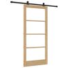 vidaXL Porta scorrevole ORKDAL Naturale e Nero 93 x 202 cm