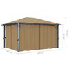 vidaXL Gazebo con Tenda 400x300 cm Grigio Talpa in Alluminio