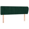 vidaXL Testiera ad Orecchio Verde Scuro 147x23x78/88 cm in Velluto
