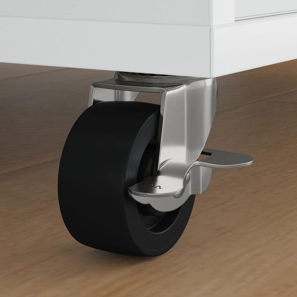 vidaXL Ruota 12 pcs Nero e argento 50,7 x 50,7 x 24,4 mm Ferro e nylon