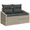 vidaXL Set Divano da Giardino 5 pcs Grigio chiaro polyrattan