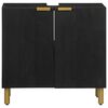 vidaXL Mobile Lavabo da Bagno Nero 62x33x58 cm in Legno Multistrato