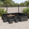 vidaXL Set Divano da Giardino con cuscino con cuscino 13 pcs Nero