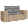 vidaXL Set Divano da Giardino 9 pz con Cuscini Beige Polyrattan Acacia