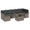 vidaXL Set Divano da Giardino 8 pz Grigio polyrattan