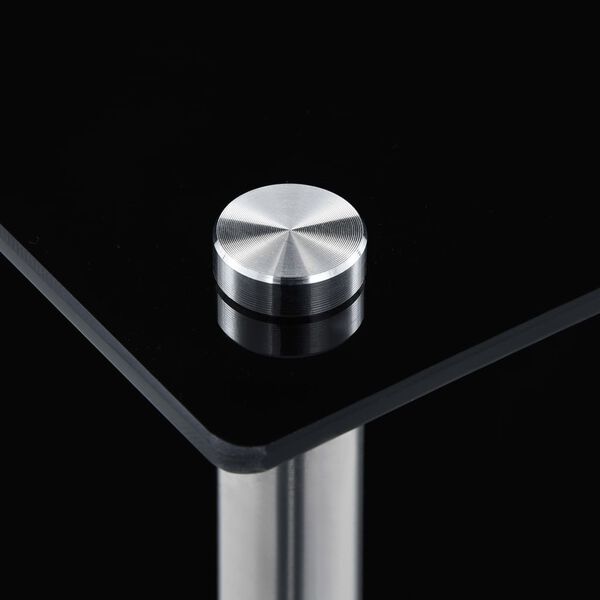 vidaXL Scaffale a 5 Livelli Nero 40x40x130 cm in Vetro Temperato