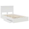 vidaXL Letto con Contenitore Bianco 120 x 190 cm Legno multistrato