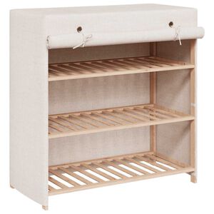 vidaXL Scarpiera con Rivestimento Bianca 79x40x80 cm in Tessuto