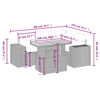 vidaXL Set Divani da Giardino 5 pz con Cuscini in Polyrattan Nero