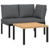vidaXL Set Divani da Giardino 2 pz con Cuscini in Alluminio Nero