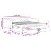 vidaXL Divano Letto Estraibile Cassetti Grigio Scuro 90x190cm Tessuto