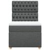 vidaXL Giroletto a Molle con Materasso Grigio Scuro 90x200 cm Tessuto
