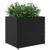 vidaXL Fioriere da Giardino 2 pz Nere 36x30x32 cm in Polyrattan