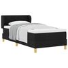 vidaXL Letto a molle con testiera Nero 90 x 200 cm Tessuto