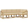 vidaXL Set di divani da esterno con cuscino 5 pcs Bianco e Beige