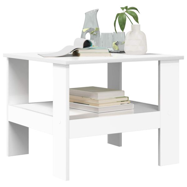 vidaXL Tavolino da salotto Bianco 57 x 55 x 45 cm Legno multistrato