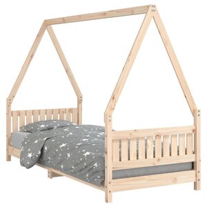 vidaXL Giroletto per Bambini 80x200 cm in Legno Massello di Pino