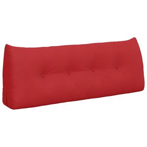 vidaXL Cuscino per Schiena Rosso 120 x 24 x 50 cm Tessuto