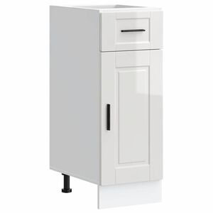 vidaXL Base da Cucina Porto Bianco Lucido in Legno Multistrato
