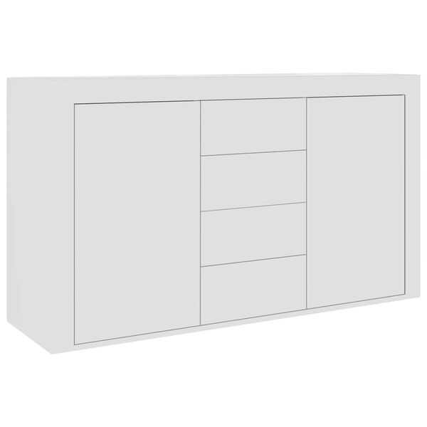 vidaXL Credenza Bianca 120x36x69 cm in Legno Multistrato